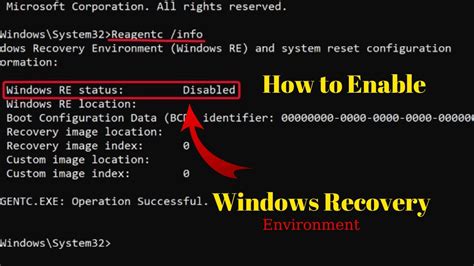 How To Enable Windows Recovery Environment In Windows 11 Or 10 Youtube