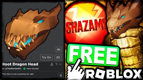 FREE ACCESSORY HOW TO GET Root Dragon Head ROBLOX SHAZAM EVENT