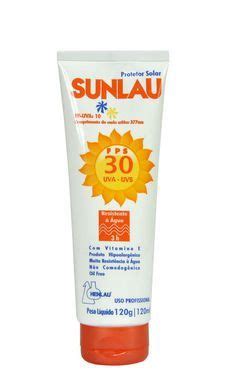 Protetor Solar FPS 30 UVA UVB Vitamina E 120g Sunlau Henlau