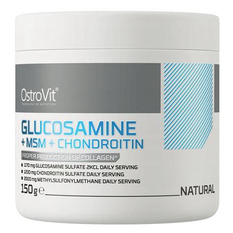 OstroVit Glukozamina MSM Chondroityna 150 G Kwas Hialuronowy