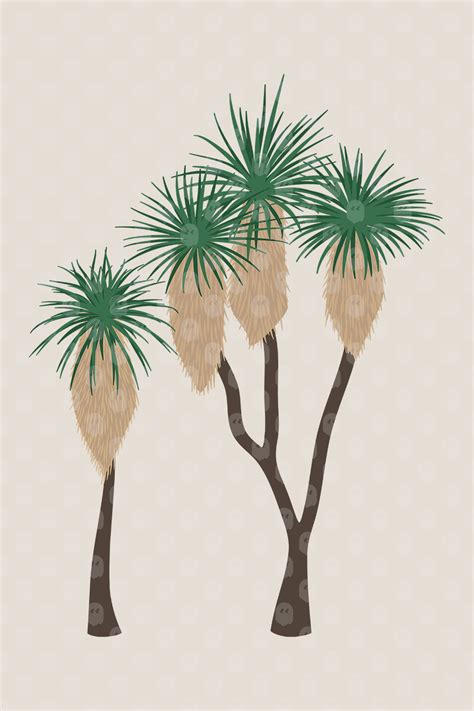 Archade Two Palm Trees Vector Drawings