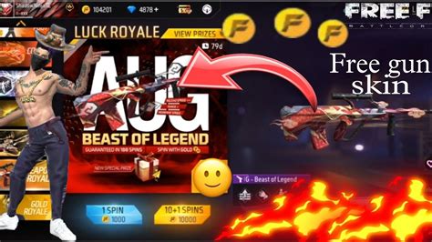 I GOT BEAST OF LEGEND AUG GUN SKIN FREE FIRE NEW GUN SKIN YouTube