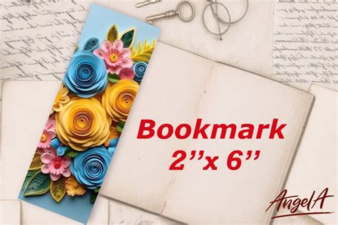 Set of 6 Roses bookmark sublimation designs , roses png