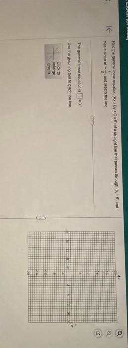 Solved Find The General Linear Equation Ax By C 0 Of A