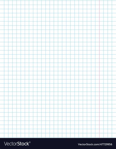 square grid sheet blank notebook squared paper vector image