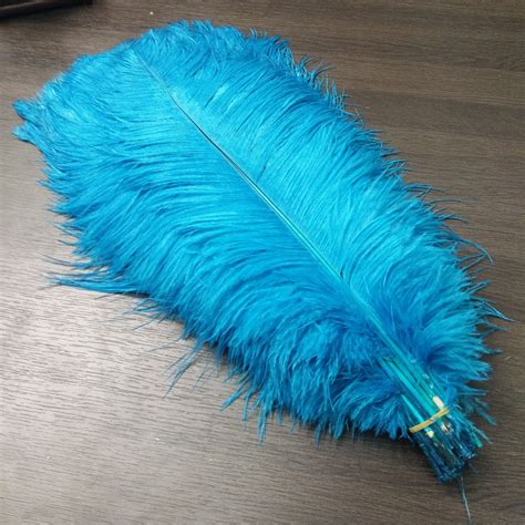 Gorgeous 10pcslot Beautiful High Quality Sky Blue Ostrich Feathers 40