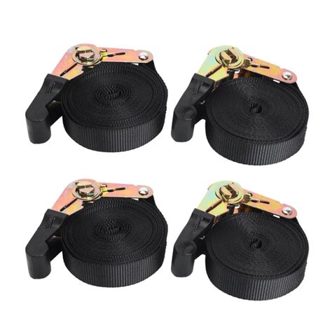 4 Pack 20 FT Ratchet Tie Downs Straps 6M X25mm Endless Ratchet Strap