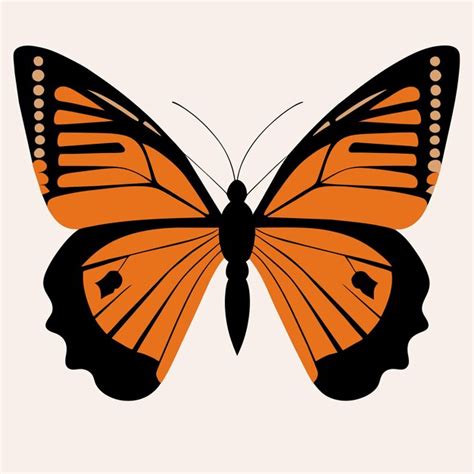 Premium Vector Monarch Butterfly In Artistic Vector Form