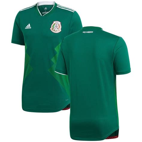 Mexico National Team adidas 2018 Home Authentic Jersey - Green | Mexico national team, Mexico ...