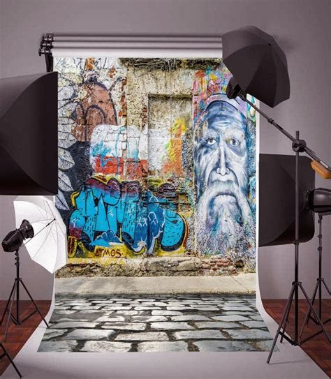 Mohome Backdrop X Ft Photography Background Old Man Image Stone Wall