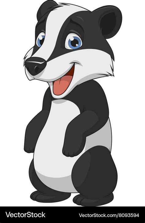 Little funny badger Royalty Free Vector Image - VectorStock