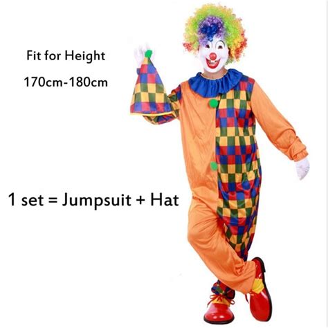 Buy Halloween Party Men Cosplay Clown Costume Funny Clown Costume Masquerade