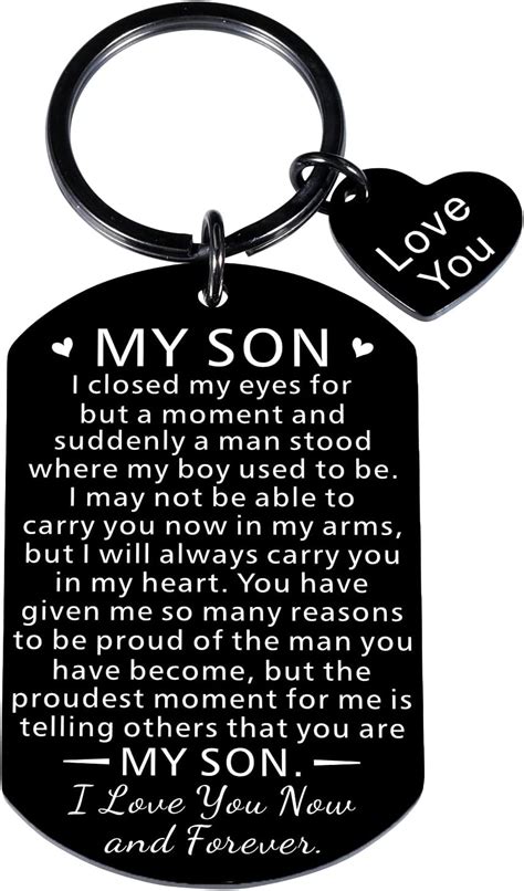 Amazon Son Gifts From Mom Dad To My Son Keychain Gifts For Son