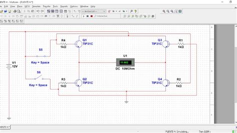 COMO HACER UN PUENTE H Explicado En Multisim YouTube