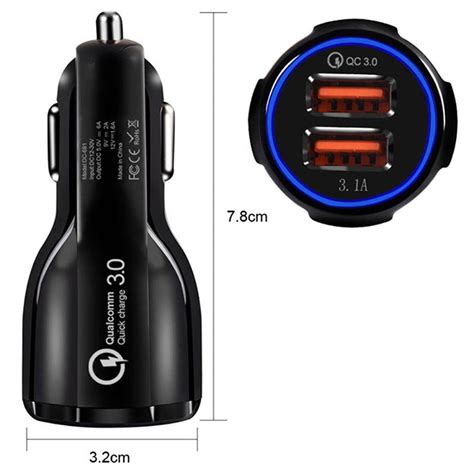 Chargeur Voiture Rapide Quick Charge W Dc X Usb Noir