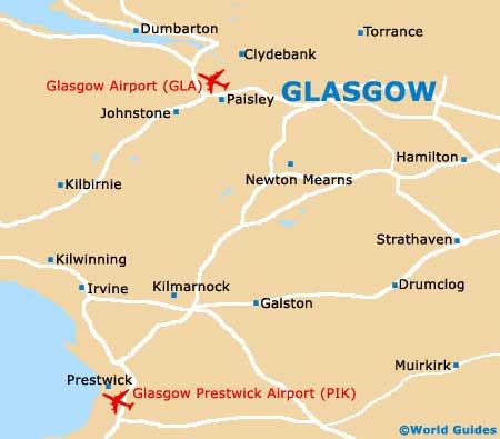 Map of Glasgow Airport (GLA): Orientation and Maps for GLA Glasgow Airport