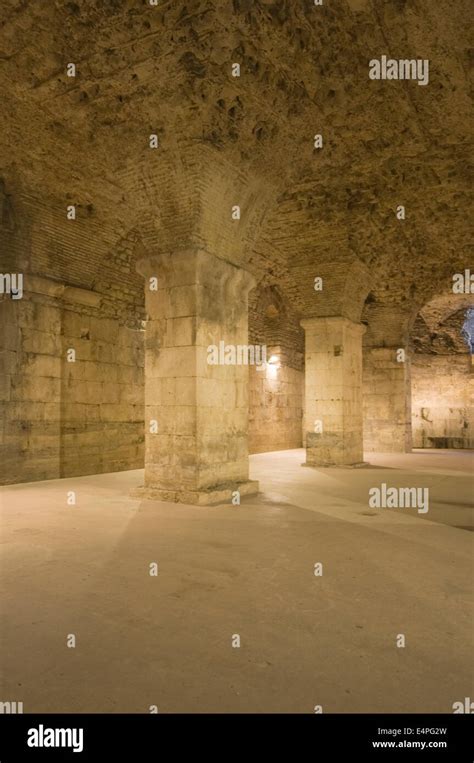 Europe Croatia Split Basement Halls Of Diocletians Palace Stock