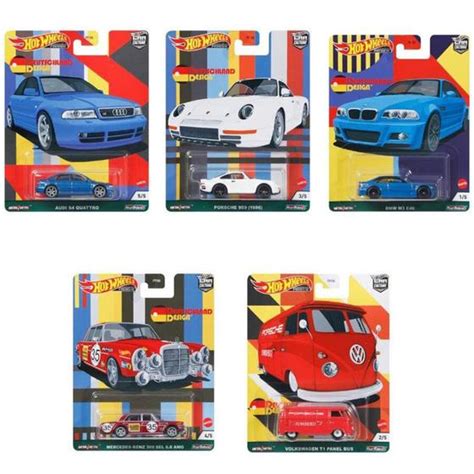 Hot Wheels Set Completo 5 Miniaturas Deutschland Design Car Culture FPY86 Carrinhos E