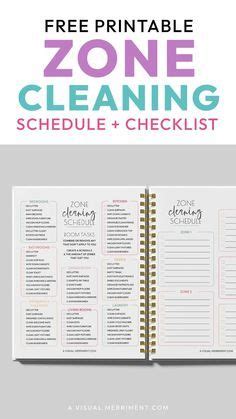 Zone Cleaning Free Printable Cleaning Schedule Checklist In 2024