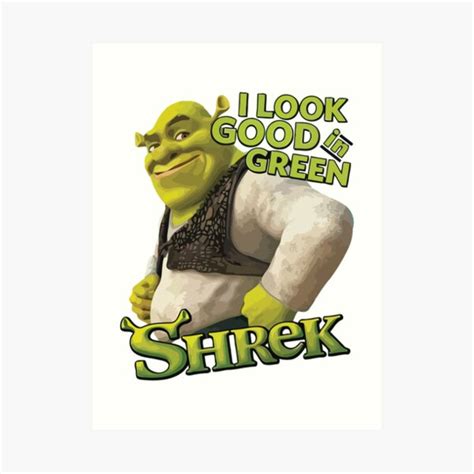 Sexy Shrek Shrek Meme Face Shrek Wazowski Art Print For Sale By