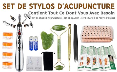 Super set d acupuncture Stylo d acupuncture électronique à 5 têtes