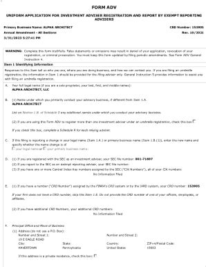 Fillable Online Client Relationship SummaryForm CRS Form ADV Part 3