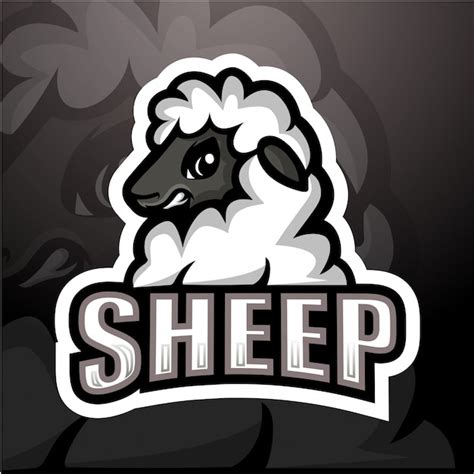 Premium Vector Sheep Mascot Esport Illustration