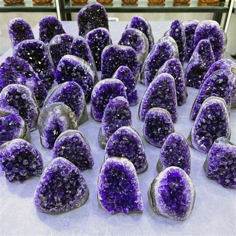 Natural Amethyst Geode Quartz Cluster Crystal Geodecrystal Amethyst