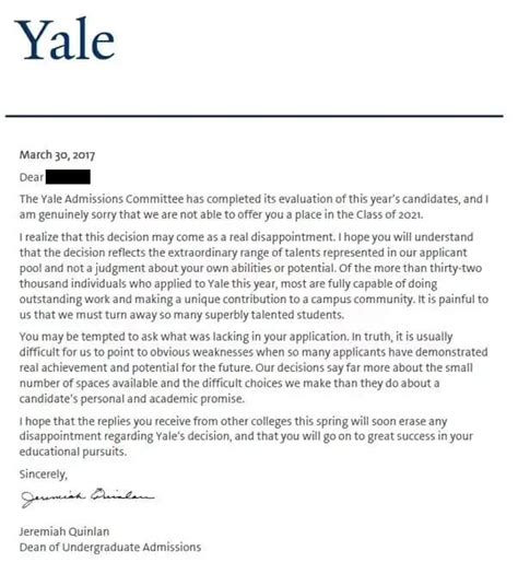 Yale Decision Letters | IvyHub