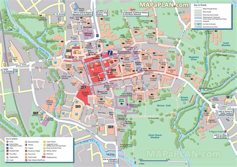 City Centre Detailed Street Travel Plan With Must See Places Sights