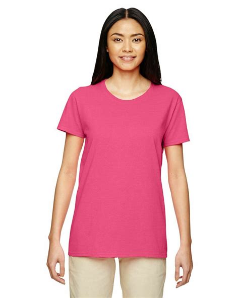 Gildan Ladies T Shirts 5000l Heavyweight Cotton Short Sleeve Blank Tee