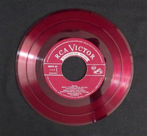 Sigmund Romberg And His Orchestra Red Vinyl 4 Song Ep Rca Vic Red Seal