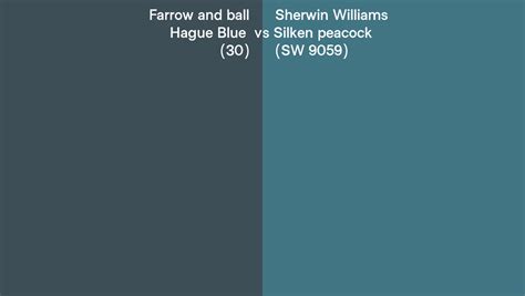 Farrow And Ball Hague Blue 30 Vs Sherwin Williams Silken Peacock SW