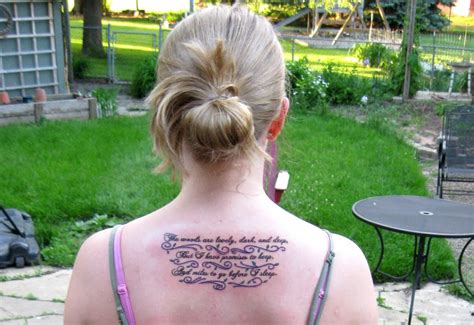 Literary Tattoo Ideas: Poem Tattoos | TatRing