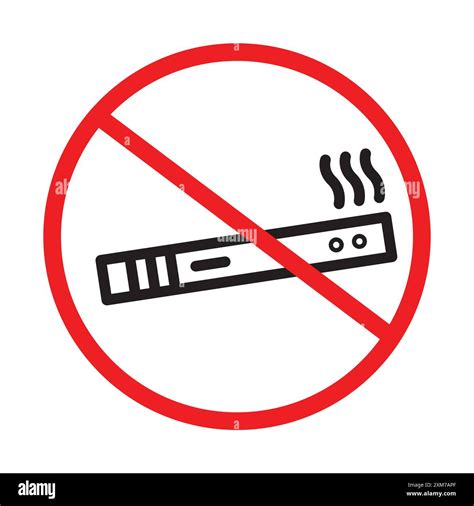 No Electronic Vaping Icon Black Line Art Vector In Black And White