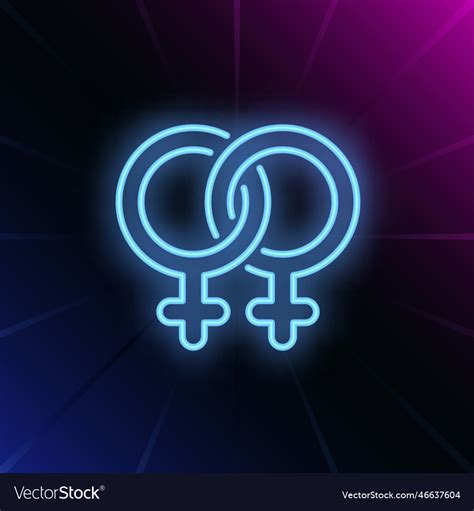 Lesbian Neon Sign Royalty Free Vector Image VectorStock