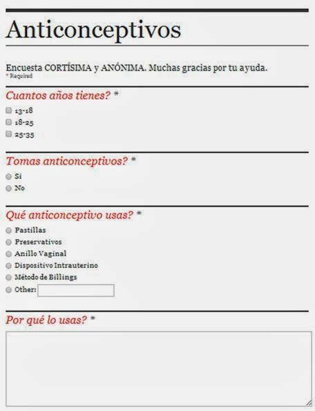 Iuvenum Doctis Encuesta Online Métodos Anticonceptivos
