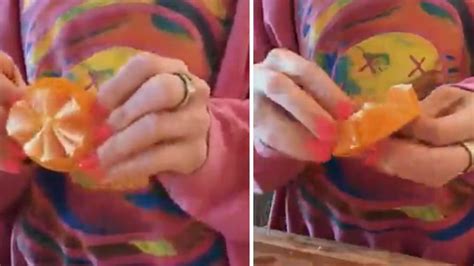 Woman Hailed Genius For Simple Orange Peeling Hack