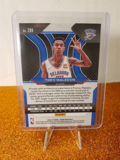 Theo Maledon Base Rc Rookie Panini Prizm Nba Ebay