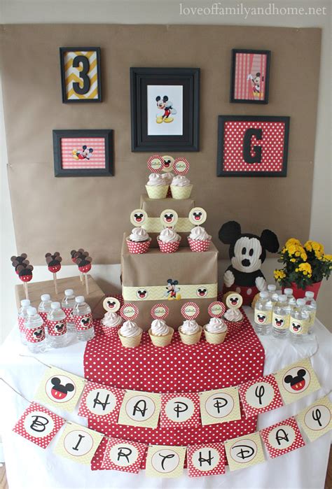 Mickey Mouse Birthday Table Decoration Ideas | Elcho Table