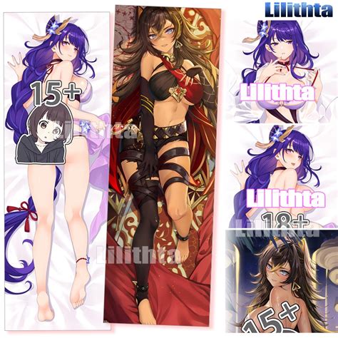 ปลอกหมอน พิมพ์ลายการ์ตูนอนิเมะ Dakimakura Genshin Impact Dehya And Raiden Shogun Game แฮนด์เมด