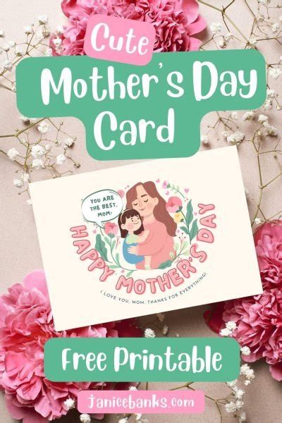 Cute Mothers Day Card Free Printable And Template Janice Banks