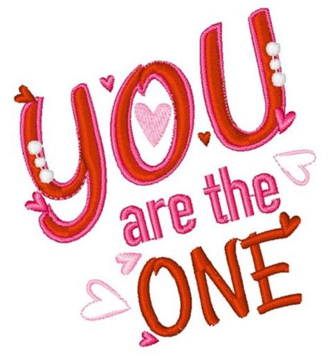 You Are The One Machine Embroidery Design | Embroidery Library at ...