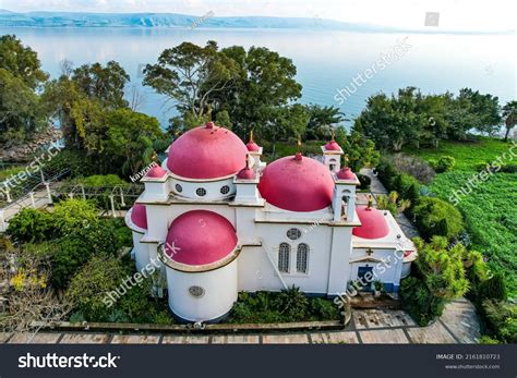 Greek Orthodox Monastery Twelve Apostles Capernaum Stock Photo