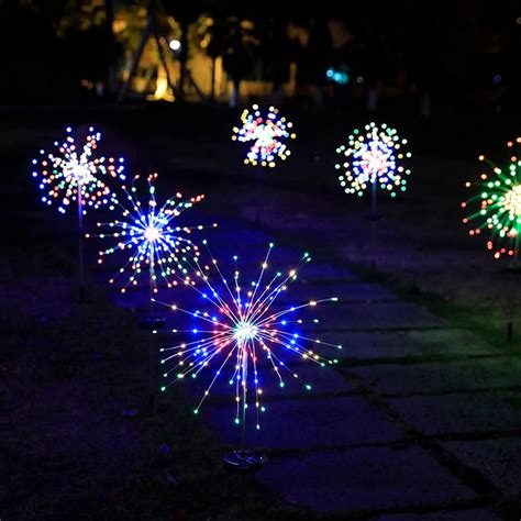 Solar Firework Lights Outdoor Waterproof DIY Shine String 90 LED For