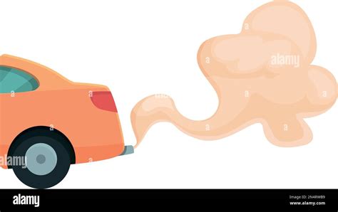 Car Smoke Icon Cartoon Vector Gas Traffic Vehicle Exhaust Stock