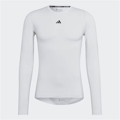 Adidas Techfit Training Long Sleeve Tee White Adidas Uae