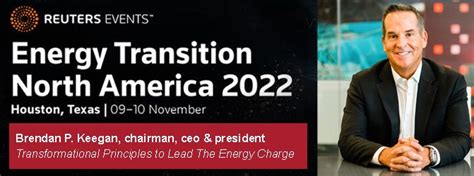 Brendan P Keegan Keynote Presenter At Reuters Energy Transition North