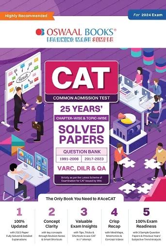 Oswaal Cat 25 Years Chapter Wise And Topic Wise Solved Papers Varc