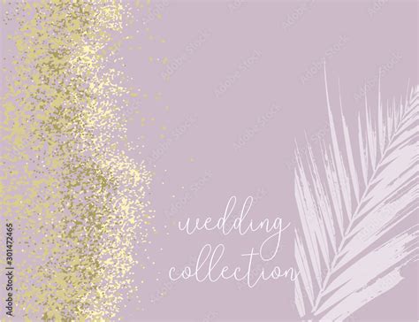 Elegant Luxury Nude Rose Pink Blush And Gold Glitter Brush Stroke Background Stock Vector